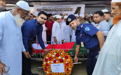 রাষ্ট্রীয় মর্যাদায় পরশুরামের ফিরোজ আহমেদ মজুমদারের দাফন সম্পন্ন