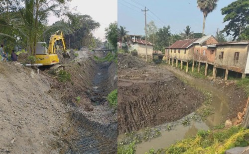 নানান অনিয়মে চলছে দাগনভূঞা দাদনার খালের  পুনঃখনন