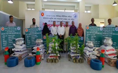 দাগনভূঞায় মৎস্য চাষের উপকরণ বিতরণ