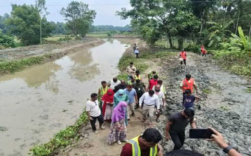 মাহাম্মদ আলী খাল খনন পরিদর্শনে ইউএনও