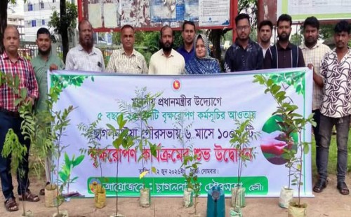 ছাগলনাইয়া পৌরসভার উদ্যোগে বৃক্ষরোপণ কর্মসূচীর উদ্বোধন