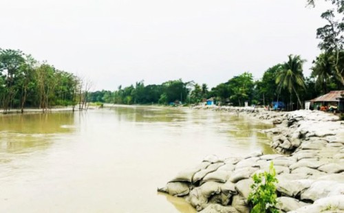 চরমজলিশপুরে নদীভাঙ্গন রোধে প্রকল্পের কাজে বাধা দিয়ে  শ্রমিকদের মাঝে আতঙ্ক সৃষ্টির চেষ্টা