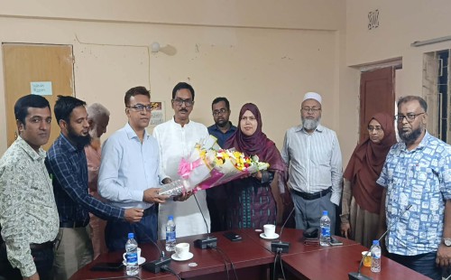 জেলা পরিষদের নির্বাহী কর্মকর্তা   মাহফুজা মতিন'র বিদায় সংবর্ধনা